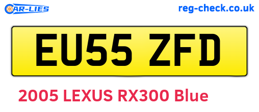 EU55ZFD are the vehicle registration plates.