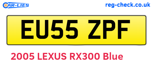 EU55ZPF are the vehicle registration plates.