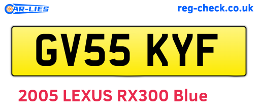 GV55KYF are the vehicle registration plates.