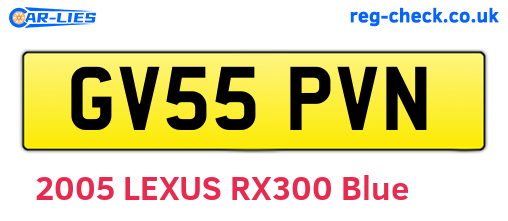 GV55PVN are the vehicle registration plates.