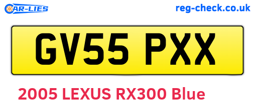 GV55PXX are the vehicle registration plates.