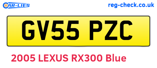 GV55PZC are the vehicle registration plates.