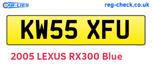 KW55XFU are the vehicle registration plates.