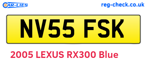 NV55FSK are the vehicle registration plates.