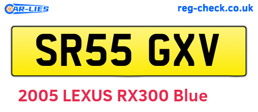 SR55GXV are the vehicle registration plates.