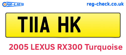 T11AHK are the vehicle registration plates.