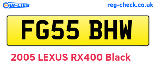 FG55BHW are the vehicle registration plates.