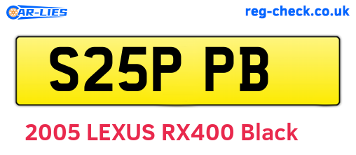 S25PPB are the vehicle registration plates.