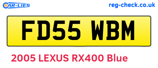 FD55WBM are the vehicle registration plates.