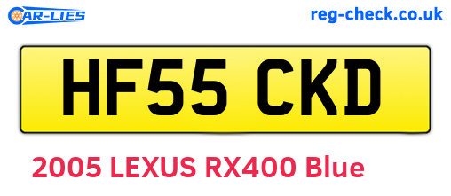 HF55CKD are the vehicle registration plates.