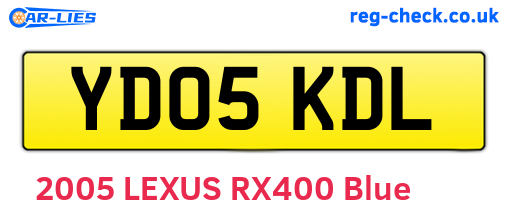 YD05KDL are the vehicle registration plates.