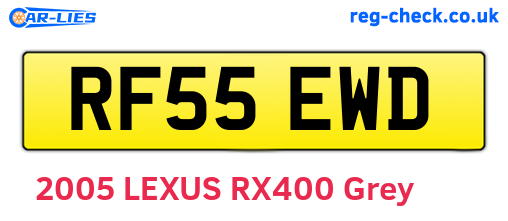 RF55EWD are the vehicle registration plates.