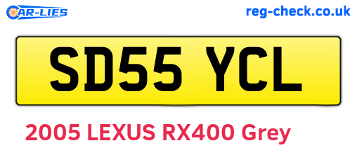 SD55YCL are the vehicle registration plates.