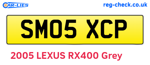 SM05XCP are the vehicle registration plates.