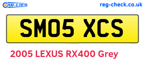 SM05XCS are the vehicle registration plates.