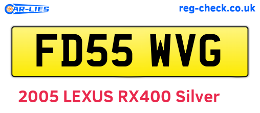 FD55WVG are the vehicle registration plates.