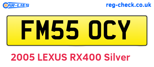 FM55OCY are the vehicle registration plates.