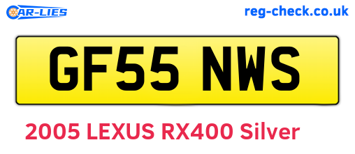 GF55NWS are the vehicle registration plates.