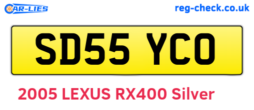SD55YCO are the vehicle registration plates.