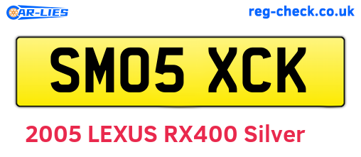 SM05XCK are the vehicle registration plates.