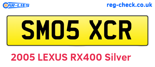 SM05XCR are the vehicle registration plates.