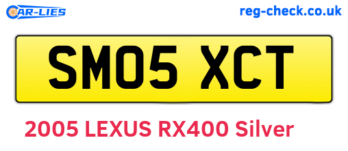 SM05XCT are the vehicle registration plates.