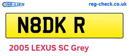 N8DKR are the vehicle registration plates.
