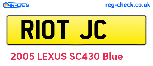 R10TJC are the vehicle registration plates.