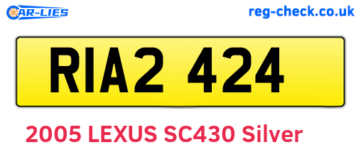 RIA2424 are the vehicle registration plates.