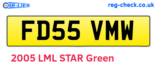 FD55VMW are the vehicle registration plates.