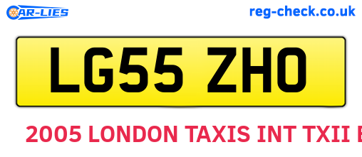 LG55ZHO are the vehicle registration plates.