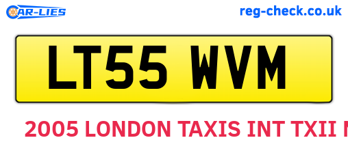 LT55WVM are the vehicle registration plates.