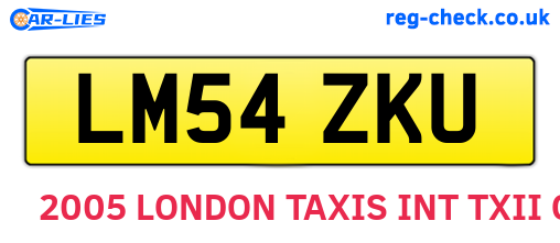 LM54ZKU are the vehicle registration plates.