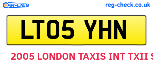 LT05YHN are the vehicle registration plates.