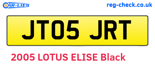 JT05JRT are the vehicle registration plates.