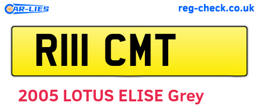 R111CMT are the vehicle registration plates.