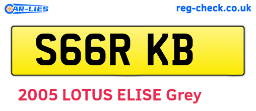 S66RKB are the vehicle registration plates.