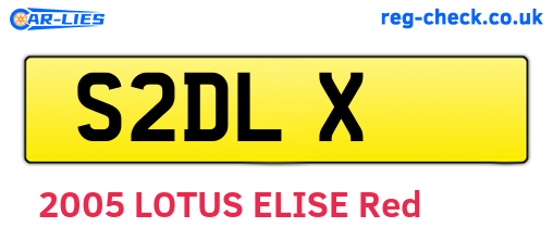 S2DLX are the vehicle registration plates.