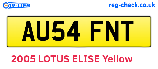 AU54FNT are the vehicle registration plates.