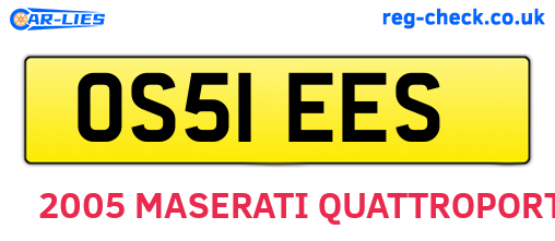 OS51EES are the vehicle registration plates.