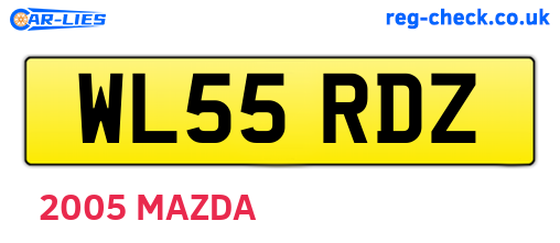WL55RDZ are the vehicle registration plates.
