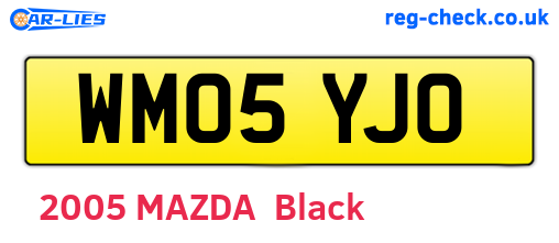 WM05YJO are the vehicle registration plates.