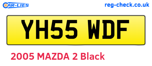 YH55WDF are the vehicle registration plates.