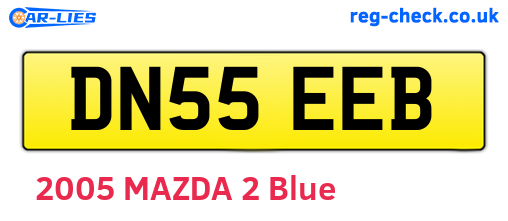 DN55EEB are the vehicle registration plates.
