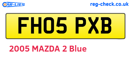 FH05PXB are the vehicle registration plates.