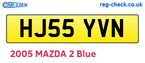 HJ55YVN are the vehicle registration plates.