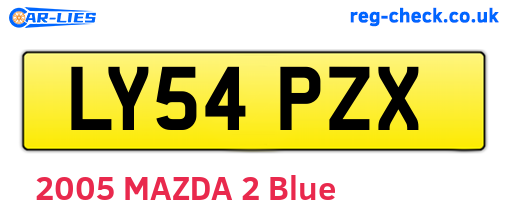 LY54PZX are the vehicle registration plates.