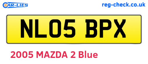 NL05BPX are the vehicle registration plates.