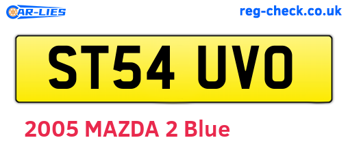 ST54UVO are the vehicle registration plates.