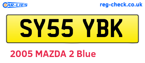 SY55YBK are the vehicle registration plates.